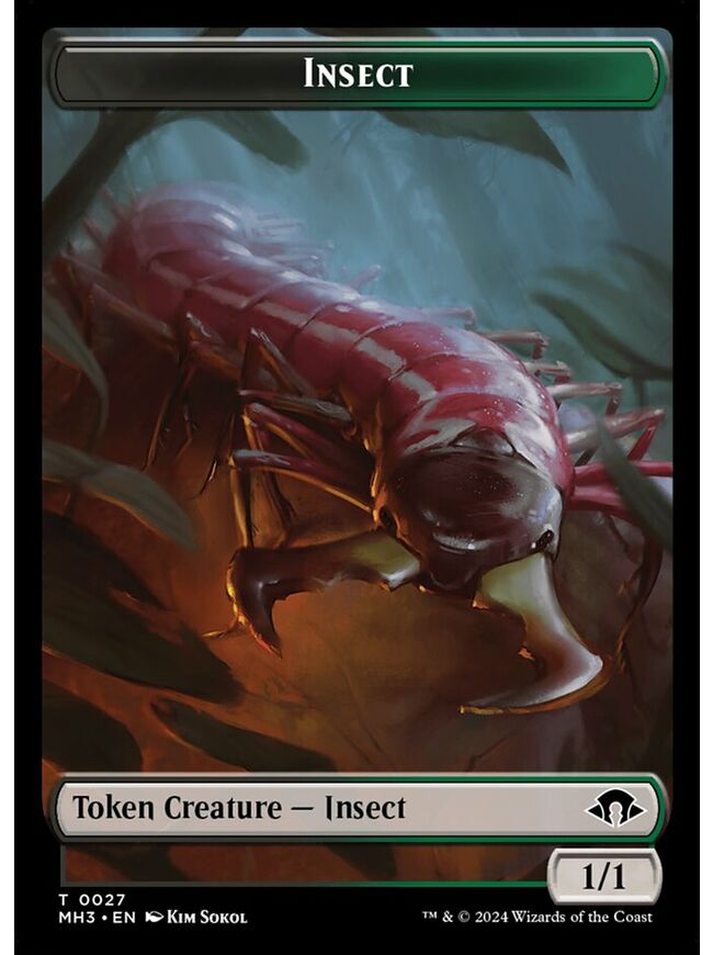 Insect Token (Black/Green)