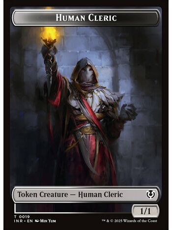 Human Cleric Token (White/Black)