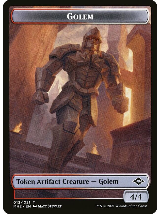 Golem Token (4/4) (Red/White)