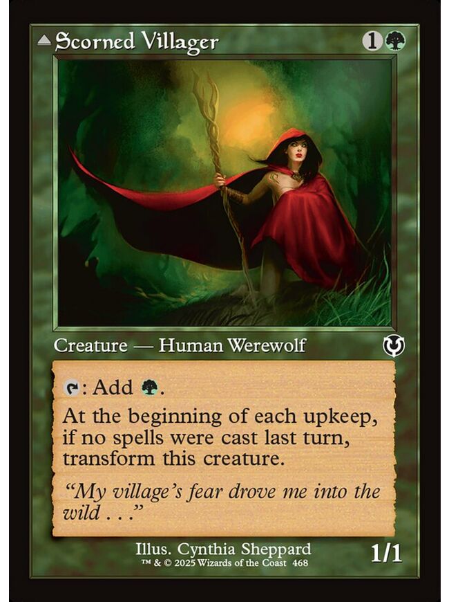 Scorned Villager // Moonscarred Werewolf
